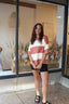 maddox stripe tee - terracotta